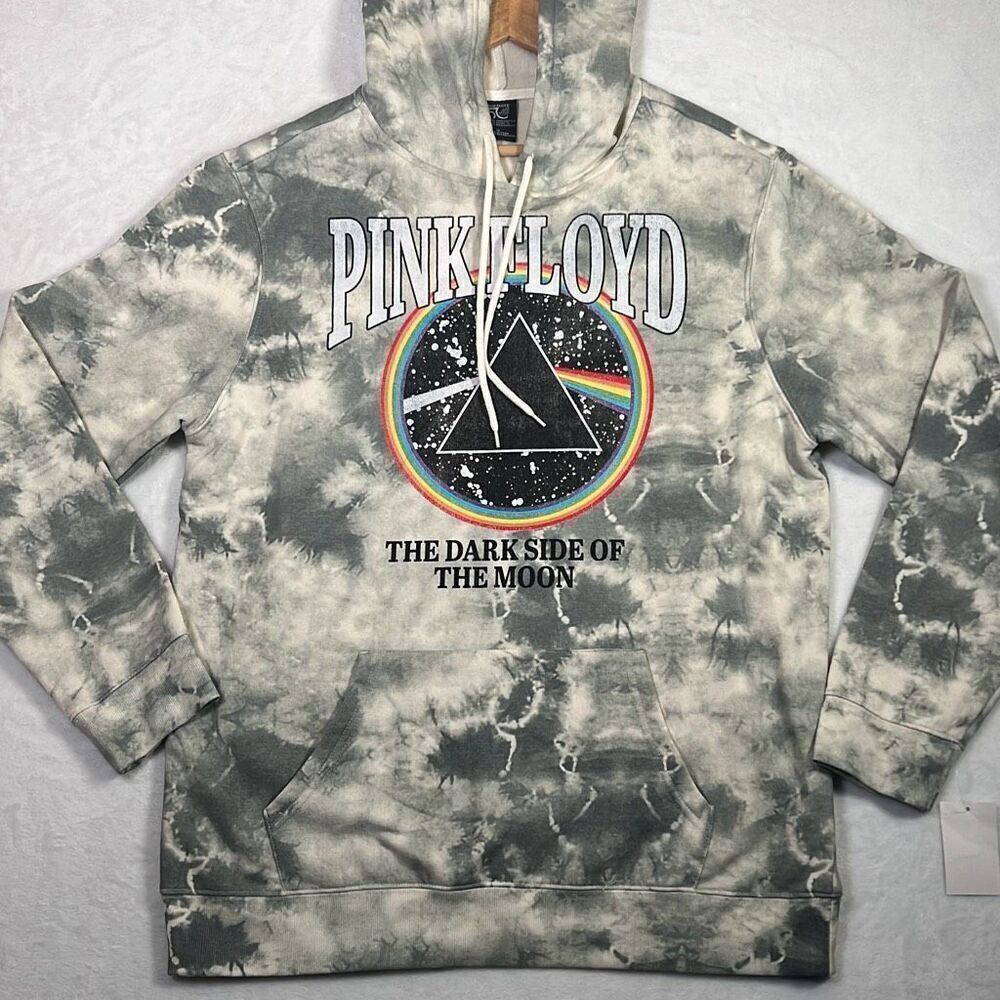 Pink Floyd the dark side of the moon acid‎ wash hoodie pullover - Men XL - NWT